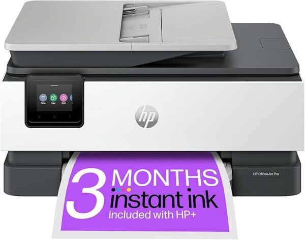 HP OfficeJet Pro 8122e All-in-One Printer | Colour | Printer for Home | Print, Scan, Copy Automatic document feeder| 3 months of Instant Ink with HP | Print over VPN with HP+ | Up to 3 years Warranty