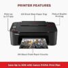 Canon PIXMA TS3550i 3-In-1 Wireless Home Office Printer, Copier, & Scanner - PIXMA Print Plan Compatible - Borderless Photo Printing - Wireless & Smartphone Print/Scan via Cloud Storage (Black) - Image 5